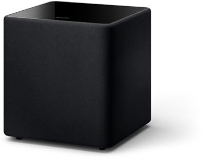 KEF Kube 10 MIE Subwoofer, Black | 300W Class D RMS Amplifier | 10-inch Bass Driver iBX Intelligent Bass Extension | RCA Phono | Music | Home Cinema | Gaming