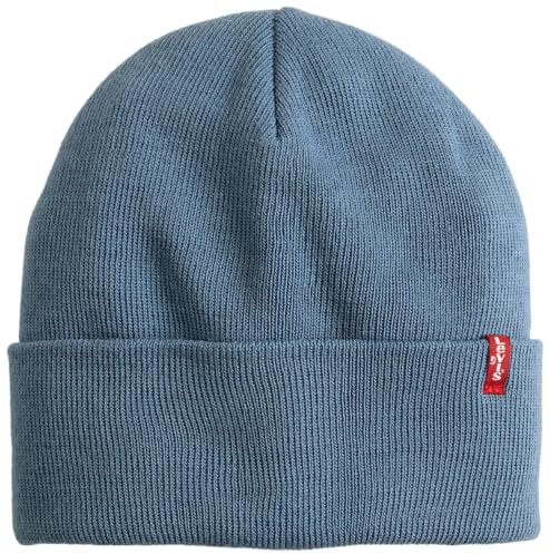 Levi's Slouchy Red Tab Beanie Bonnets tricotés pour Homme, Couleur Bleu Horizon, Taille Unique, Horizon Blue., Taille Unique