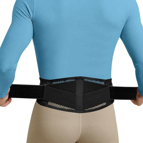 cybryeh Ceinture arrière fine et légère pour le bas du dos - Sangle de soutien étroite et respirante avec soutien lombaire réglable pour hommes et femmes, confort tout au long de la journée