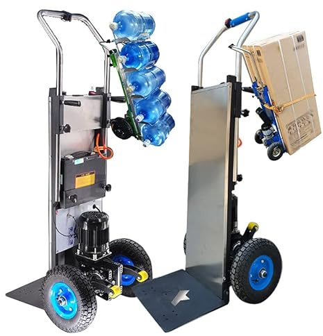 Sube-Escaleras De Carretilla De Mano EléCtrica, Motor Sin Escobillas/Sin Mantenimiento, Capacidad De Carga (400 Kg), BateríA ExtraíBle (48 V/36 Ah), Para Subir Y Bajar Escaleras