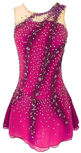 ZYDANC D,S,Gradient Training Wear Women's Girls' Ice Skating Performance Dress Figure Skating Competition Dress Handmade