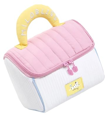 Lovely House Trousse de maquillage de grande capacité Trousse de toilette Sac de rangement pour soins de la peau Sac de voyage pour femme, rose, as described