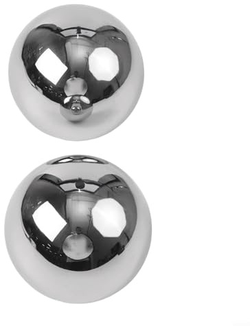 Desiumite Boules de jardin flottantes en acier inoxydable – Boules décoratives avec finition miroir pour bassins, fontaines et fontaines d'eau extérieures, 100 mm et 51 mm (100 mm)