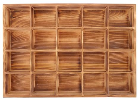 Veemoon Organizador de Cajones de Madera 20 Compartimentos para Ropa Interior y Calcetines Caja Clasificadora Compacta para Armario Soporte Multiusos para Ordenación del Hogar y Oficina
