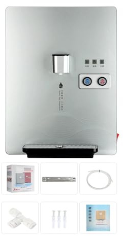 Dispensador De Agua De Pared Alimentado por Red Eléctrica con Elemento Calefactor De Acero Inoxidable Y Doble Control Fuente De Agua Fria para Oficina,Salón