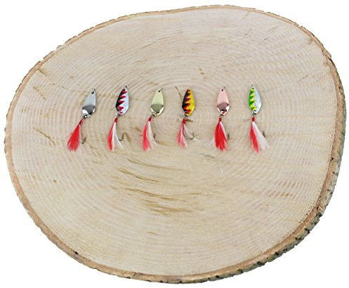 Forellenköder Mini Blinker 2,5g Set Einzelhaken mit Fliege