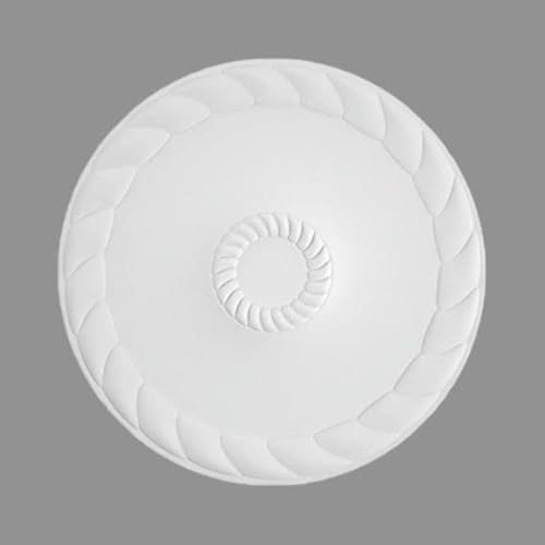 PROVISTON Rosace en stuc - Polystyrène - Diamètre : 600 mm - Blanc - Qualité supérieure - Stable - Montage facile - Rosace de plafond - Décoration murale