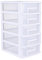 Toddmomy 1Pc Kunststoff Schubladenbox mit 5 flachen Schubladen, Transparente Schubladen im Format Organizer für Büro, Schule, Schreibwaren