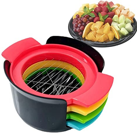 huevos compacto, huevos hervidos ABS 4 en 1, frutas acero inoxidable resistente, fresas multifuncional apto para viajes, picadora huevos para