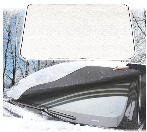 LNGJIN Auto Abdeckung für die Frontscheibe, Frontscheibenabdeckung Auto Winter, Frontscheibe Abdeckung Sonnenschutz Frostschutz, Windschutzscheibenabdeckung, Frontscheibenabdeckung Hitzeschutz Faltbar