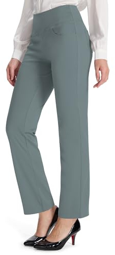MOVE BEYOND Pantalones y Pantalones Piratas de Yoga Bootcut para Mujer con 4 Bolsillos Pantalón Corte de Bota de Cintura Alta para Vestir Pilates Fitness Entrenamiento