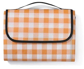 MMRTDJDR Tragbare wasserdichte Oxford-Stoff-Picknickdecke für den Außen- und Innenbereich - ideal zum Wandern, Strand und mehr! (Gelb, 180x200cm)