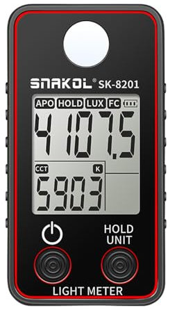 Color Temperature Tester High Precise Illuminance Meter 0.5-300000LUX LED Illumination Test Meter Photographic Luminance Measuring Device