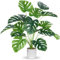Laelfe Grande Planta Artificial Monstera con Maceta, 71 cm Planta Falsa Palmera Tropical para Interiores Exteriores Hogares Oficinas Salón Salas de Estar Jardín (18 Cabezas)