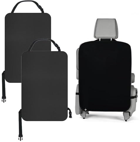 Laluky 2 Stück Rückenlehnenschutz Auto Sitzschutz Wasserdichte, Auto RüCkenlehne Kinder, 420D Oxford Schutz Rückseite Anti-Schmutzig für Vordersitze Autositz Rückseite