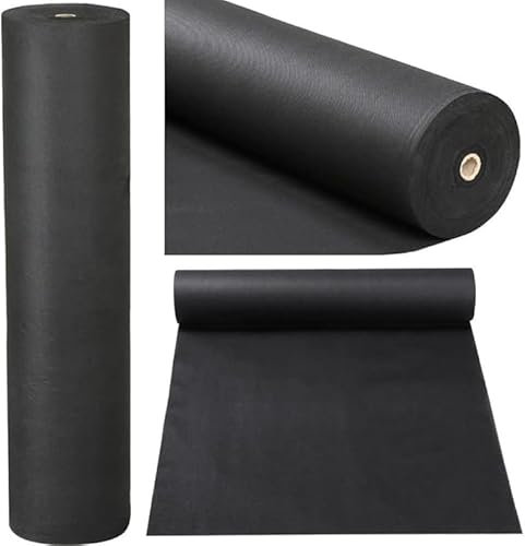 Trade Store Toile anti-mauvaises herbes - Rouleau de membrane géotextile non tissée très résistante - Stabilisation du sol, drainage, aménagement paysager et barrière contre les mauvaises herbes - 1,5