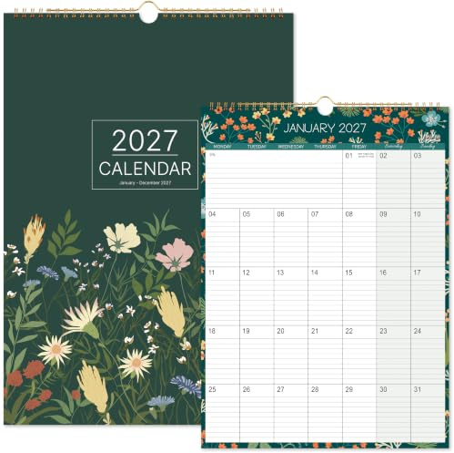 Familjekalender 2026 - Kalender 2026 Storbritannien från jan 2026 - dec 2026, månad att visa, härlig design med 6 färger, grön