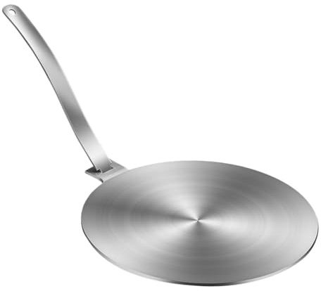 OUNONA Heat Diffuser Induction Adapter Plate 9.45 Inch Stainless Steel Thickened 3.4mm Removable Handle for Gas Stove Electric Stove Cookware Induction Hob Cooking Diffuser