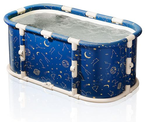 YYW Foldable Ice Bath Tub, Large Portable Soaking Bath Tub for Home Outdoors Gyms (3-piece Insulation Set)