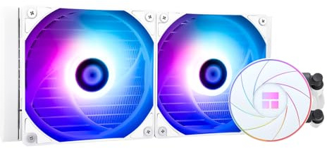 TR Thermalright AQUA ELITE 240 White Liquid CPU Kühler, 240mm Aio Kühlung, Double PWM Lüfter Low Noise-ARGB, für AMD AM4/AM5, Intel LGA1851/1700/115x/1200/2011 (Weiß)