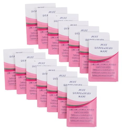 BIUDECO 50 Salviette Portatili Post-Ceretta Oleose per Rimozione Residui di Cera Delicate sulla Pelle Confezionate Singolarmente per Trattamento e Cura Dopo Ceretta Uso Esterno per