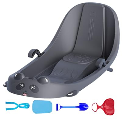 Kids Snow Sled, Backrest Equipped Sled, Safe Outdoor Winter Toy for Children, Lightweight Feature, Outdoor Play Category, Backyard Hills Park Playground Boys Girls and Preschoolers