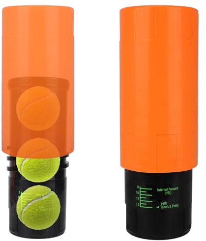 Tennis Ball Pressurizer Storage Canister, Holds 3 Balls 14 PSI Tennis Padel Balls Saver Container Reusable Ball Pressure Pod Presurizador de Pelotas de Tenis Keeper for Club Players Gear Gifts