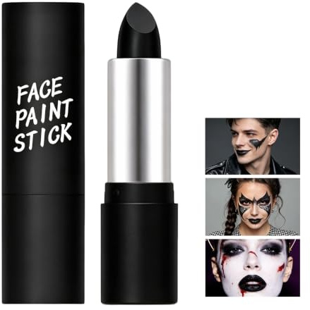 Crayon Bodypainting Noir 23g waterproof pour Halloween & Sport | Résiste à l'eau et à la transpiration. Idéal pour Halloween, Carnaval, Foot & Cosplay