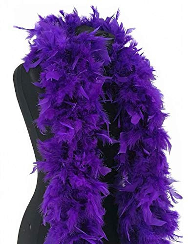 Deluxe Purple Feather Boa – 100g, 180cm Long | Fancy Dress Accessory for Hen Parties, Gatsby Outfits, Themed Events, Halloween, Cosplay & Photo Booth Props