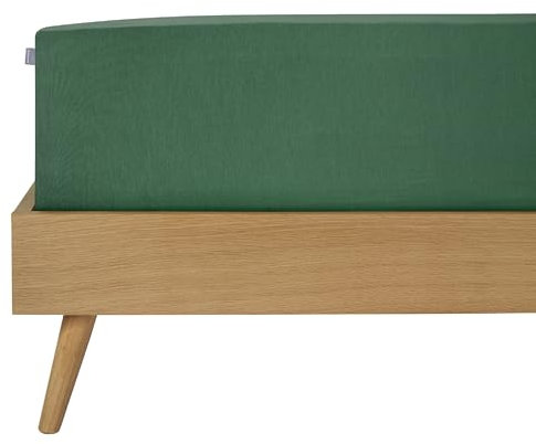 Schiesser Spannbettlaken Flexi - 95/5-150 x 200 cm - Dunkelgrün