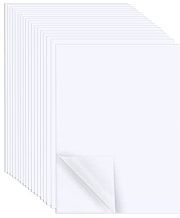 AIEX 18PCS 11.4 x 8.3inch A4 Size Double-Sided Adhesive Sheets, White Tape Sheets Strong Tape Adhesive Paper for Cards Crafts Albums Making