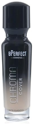 BPerfect Chroma Cover Matte Foundation - Weightless Full Coverage Base with Hyaluronic Acid & Vitamin E - Soft Matte Finish - Shade 9 - W3 Light Warm Biscuit