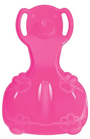 Prosperplast Polo Bear 1 Schneerutscher aus Kunststoff Schnee Poporutscher Porutscher Schneeflitzer für Kinder (Rosa)