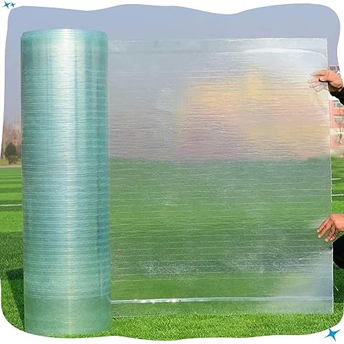 Policarbonato Pannello Copertura,Panneli Tetto Trasparente per Serre,Pannelli Coibentati Protezione Solare,Fogli Pretagliati di Vetroresina,Lastre di Ricambio per Esterni Tettoia,Agli Urti,W×L-0.7x5m