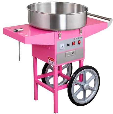 GastroHero Zuckerwattemaschine mit Wagen I Profi Zuckerwatte Maschine für Gastronomie I Cotton Candy Machine I Zuckerwatte Jahrmärkte Weihnachtsmärkte
