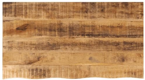 vidaXL Piano Tavolo 120x60x3,8 cm Bordi Vivi Legno di Mango Grezzo, Piano Sostituzione Tavolo, Piano per Tavolo da Pranzo, Piano d'appoggio