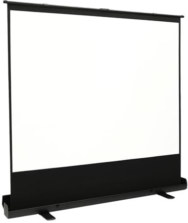 Tragbare Projektor Leinwand Beamer Elektrisch Automatischem Rückzug Beamer Rolloleinwand Bodenhochziehbare Business Präsentations- und Heimkino Beamer, Keine Montage erforderlich, 1.64 * 1.23m