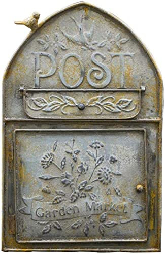 Buzón de Pared Correo,Buzón de estilo clásico americano, buzón montado en la pared, buzón para exteriores, buzón para entrega de paquetes, hogar, puerta principal, oficina, caja fuerte, buzón - gris