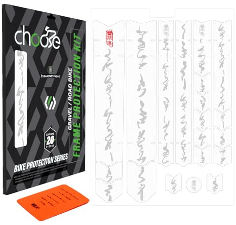 CNCLOL Rahmenschutz für Fahrrad, Schutzfolie für MTB/Gravel/ebike/Rennrad/Enduro/Downhill, Aufkleber Rahmenschutz für Fahrrad, matt, transparent, fortschrittlicher Schutz.