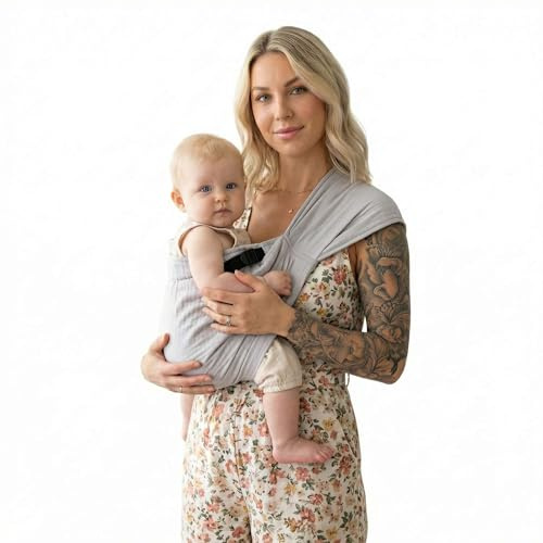 SCHMUSEWOLKE Hüfttrage aus Musselin SPEEDY - für Babys und Kleinkinder - ab 5 kg bis 20 kg - leicht und bequem - Bio-Baumwolle - Koala