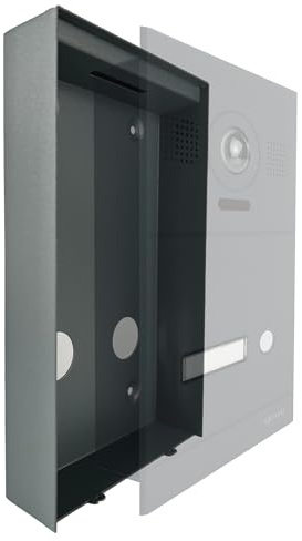 Mathfel Videoportero IP de 2 hilos con apertura de puerta, cámara Full HD, monitor de 7 pulgadas y control de aplicación, timbre de vídeo inteligente con intercomunicador (antracita, caja de