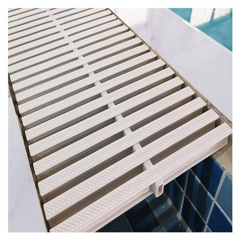 Rejilla de desagüe de piscina – Filtro protector de canalones de plástico ABS resistente a los rayos UV para calzadas, patios y cubiertas – Rejilla de drenaje de ducha y cubierta de alcantarillado
