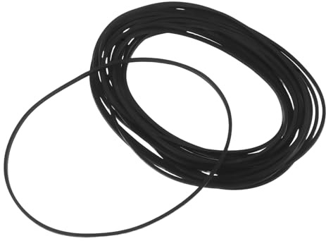 LOLIPPYY 20 Correas de Goma para Grabadoras de Casete y Dvd Correa de Transmisión Cuadrada de 15 MM Tamaño Ajustable 110-145 MM Repuesto para Equipos de Audio Antiguos y Reproductores
