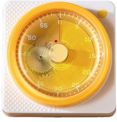 Pruojhw Timer da cucina per la preparazione del cibo, 60 minuti Silenzioso orologio magnetico visivo, timer da cucina, per lavarsi i denti, scuola, casa, frigo, sport