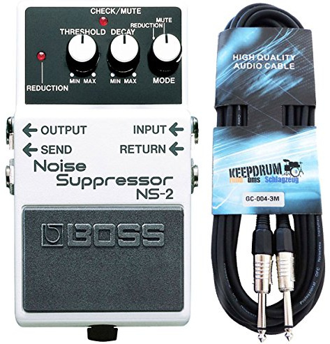 Boss NS-2 Noise Suppressor + trumslagskabel 3 m