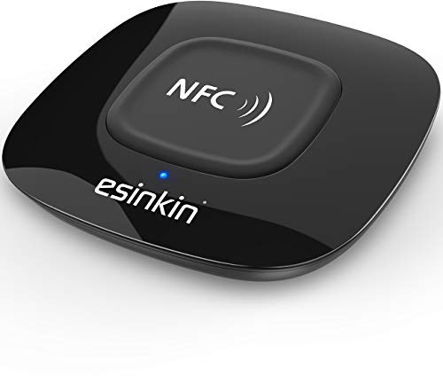 esinkin Bluetooth Receiver Wireless, NFC-Enabled Audio Adapter 4.0 for HD Home Stereo Music Streaming Sound System for 3.5mm (AUX and RCA)
