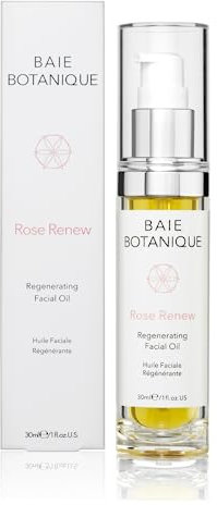 Baie Botanique Anti-Ageing Gesichtsöl 30ml, Rose Absolue, Hagebutten, Kamelie, Borretsch, Himbeere, Nachtkerze, Krambe- und Amla-Öl - 100% Natürlich, 90% Biologisch