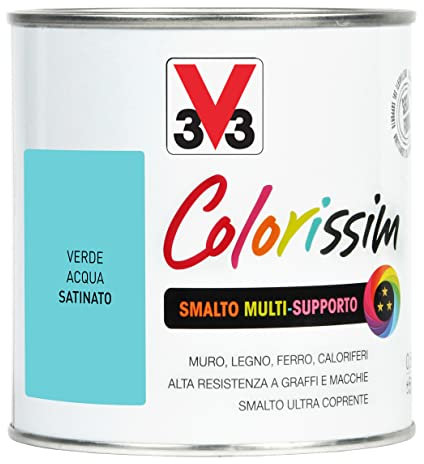 V33 Smalto Multisupporto Colorissim Verde Acqua 0.5 L