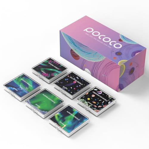 Aurore & Mer Profonde: Disques pour POCOCO Projecteur Galaxy, 5K Ultra HD, Lithographie à Semi-conducteur (6 disques)