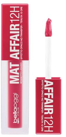 bellaoggi MAT AFFAIR 12H-Rossetto liquido effetto opaco no transfer-VINTAGE, 4,4 ml
